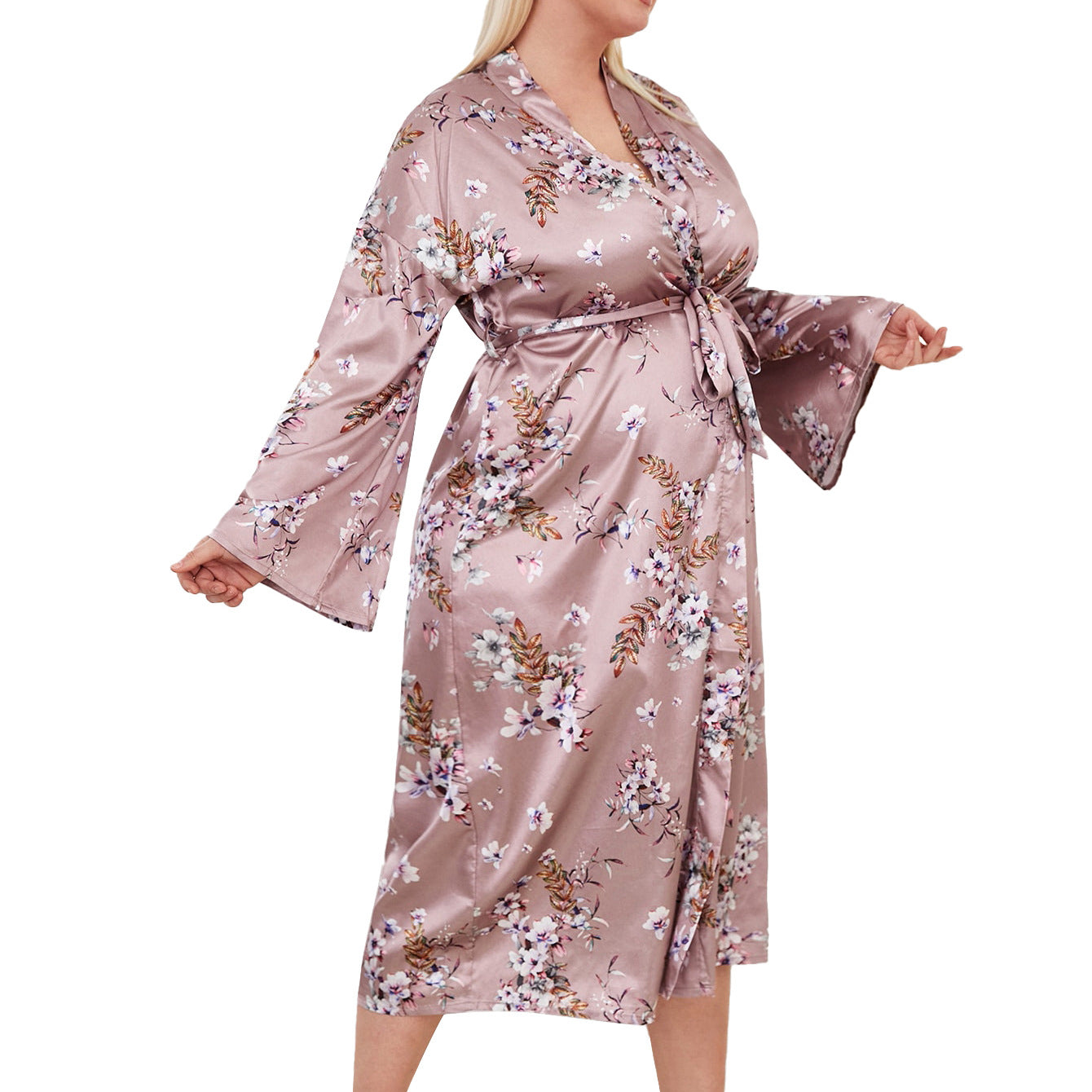 Flower Print Long Robes for Women Flower Print Long Robes for Women